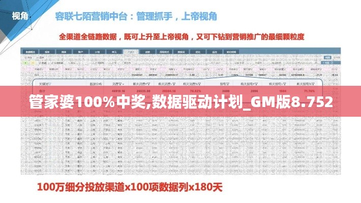 管家婆100%中奖,数据驱动计划_GM版8.752