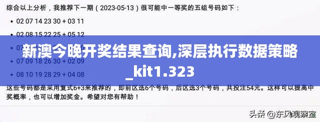 新澳今晚开奖结果查询,深层执行数据策略_kit1.323