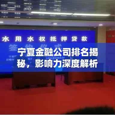 宁夏金融公司排名揭秘，影响力深度解析